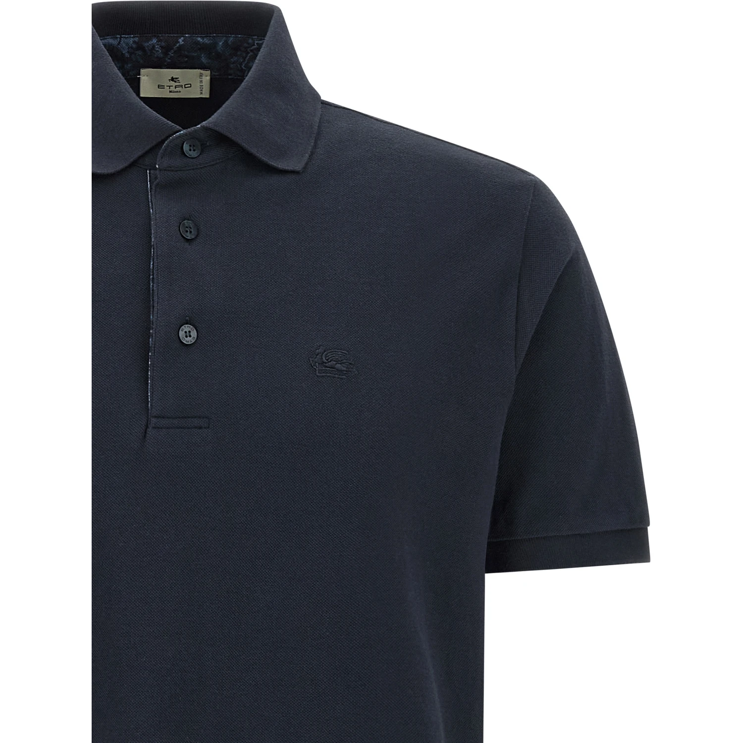 Blue Cotton Polo Shirt