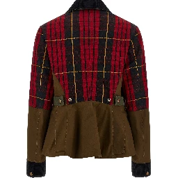 Multicolor Cotton Full-Length Jacket