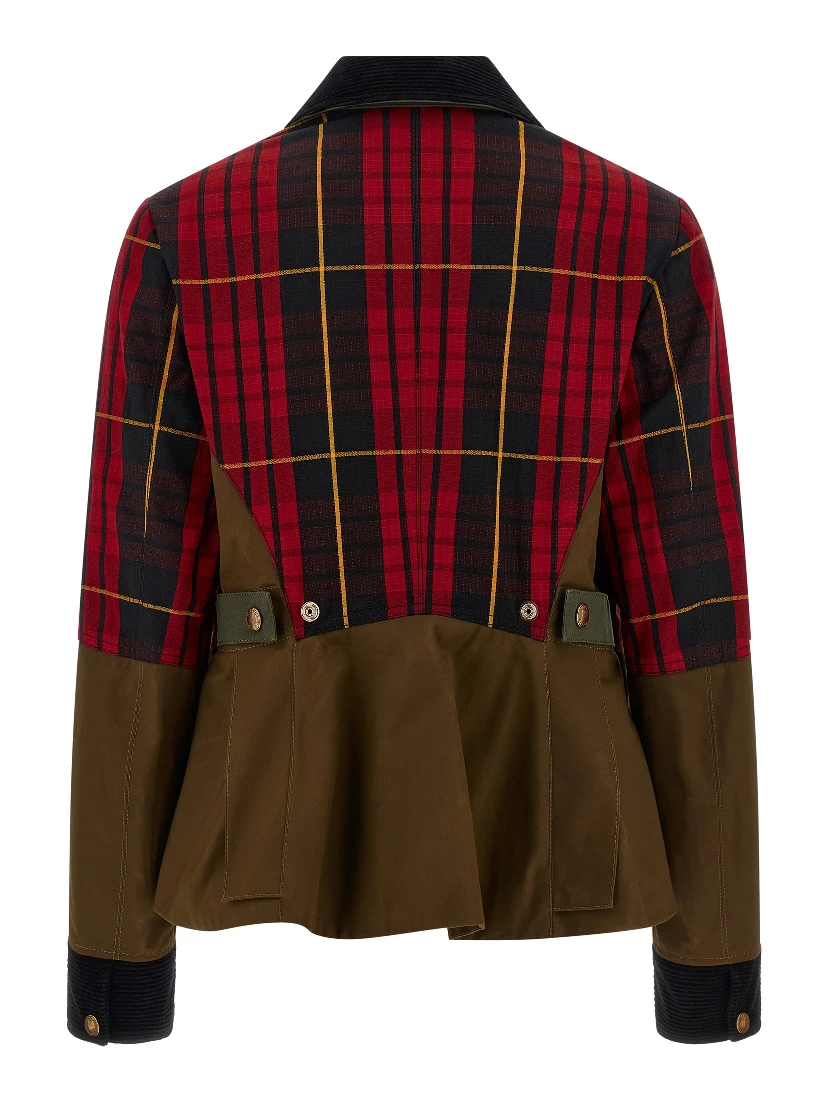 Multicolor Cotton Full-Length Jacket