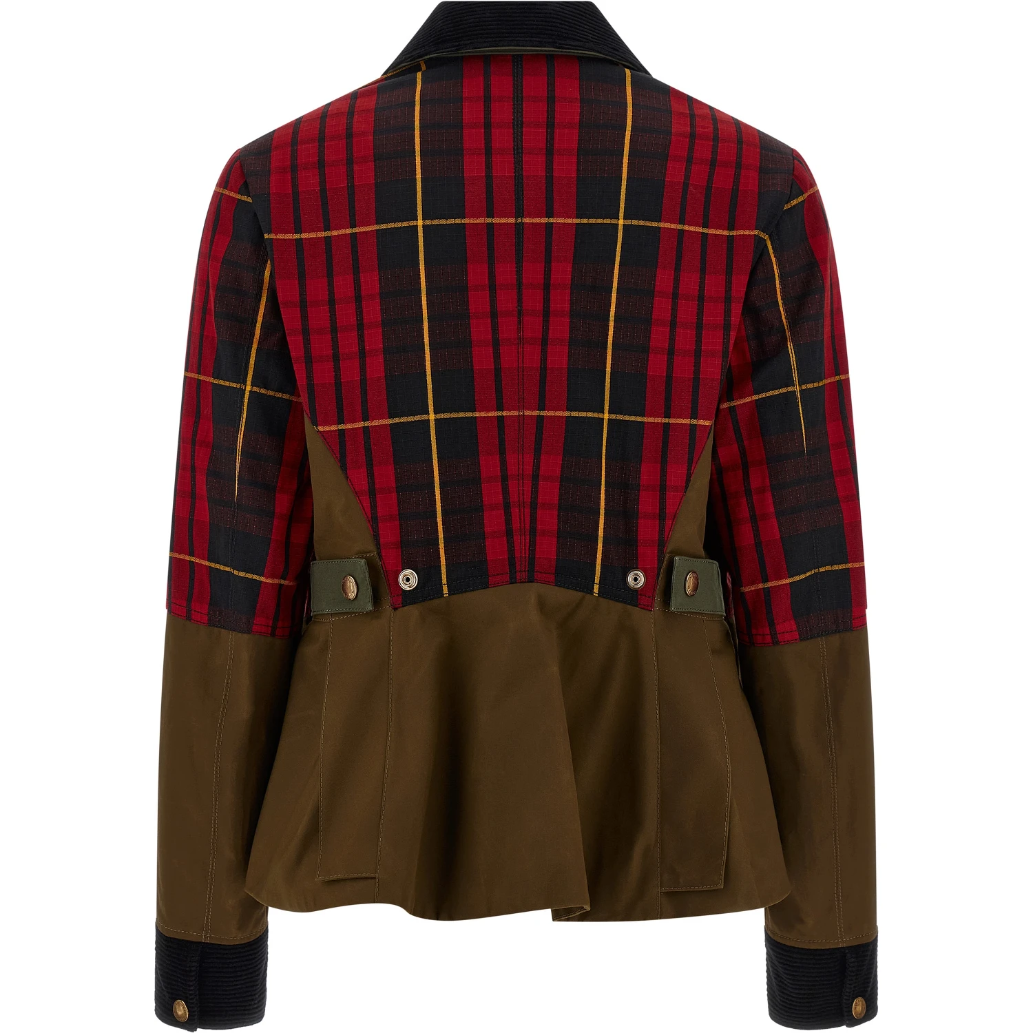 Multicolor Cotton Full-Length Jacket