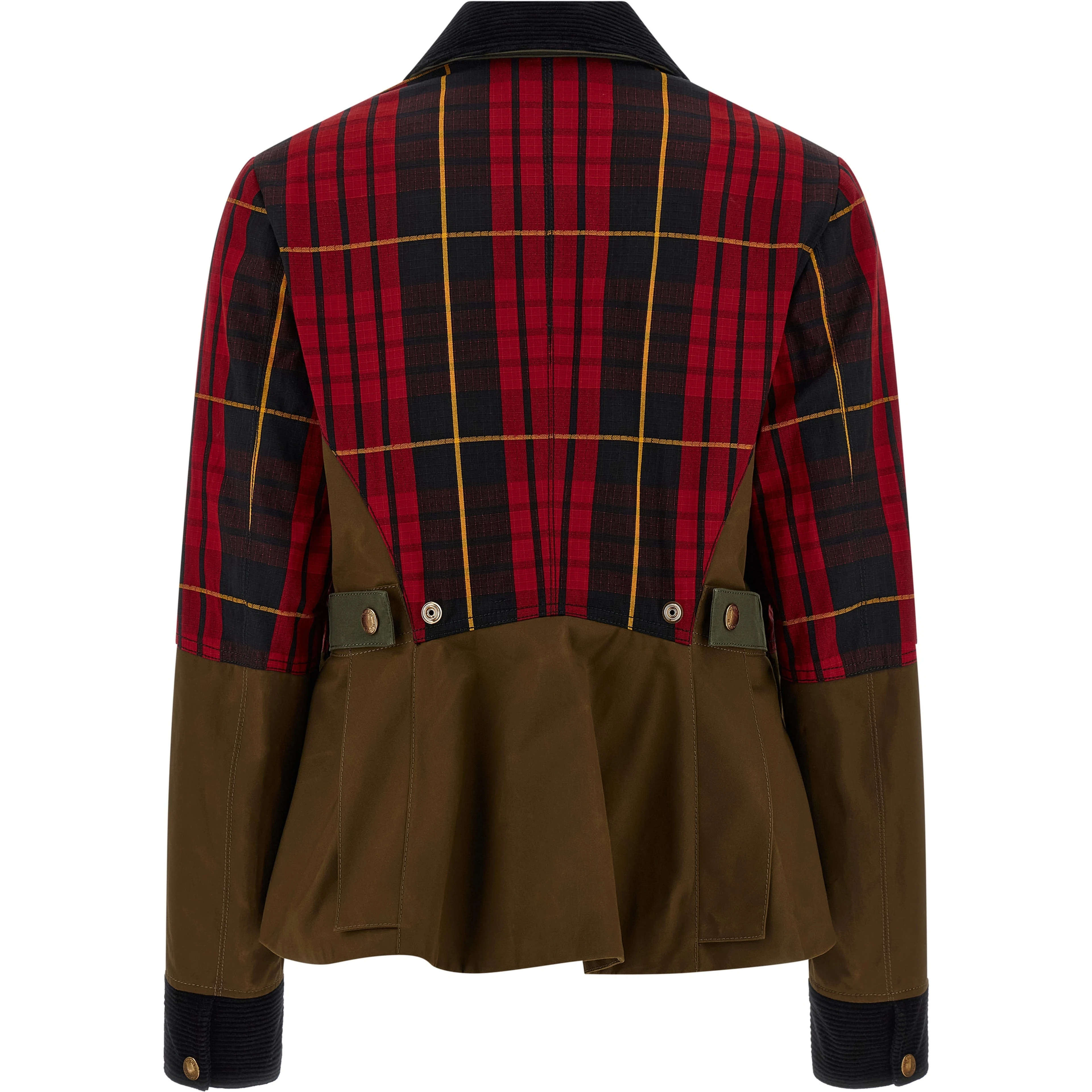 Multicolor Cotton Full-Length Jacket