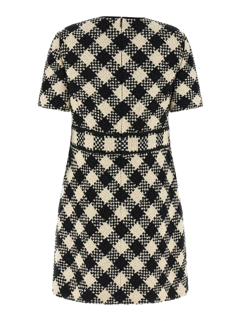 Bicolor Cotton Short Dress