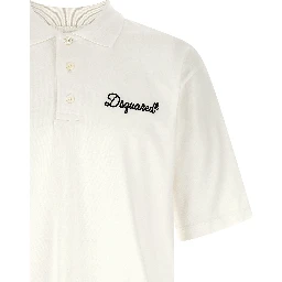 White Cotton Polo Shirt