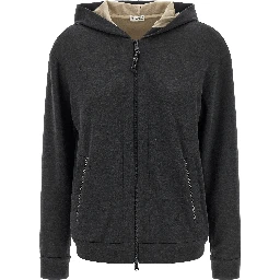 Gray Cotton Hoodie