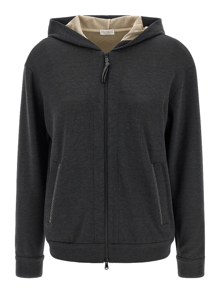 Gray Cotton Hoodie