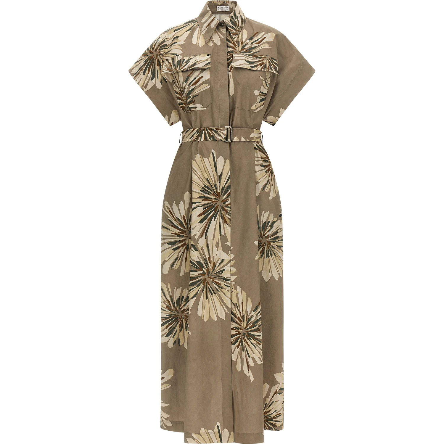 Bicolor Cotton Long Dress