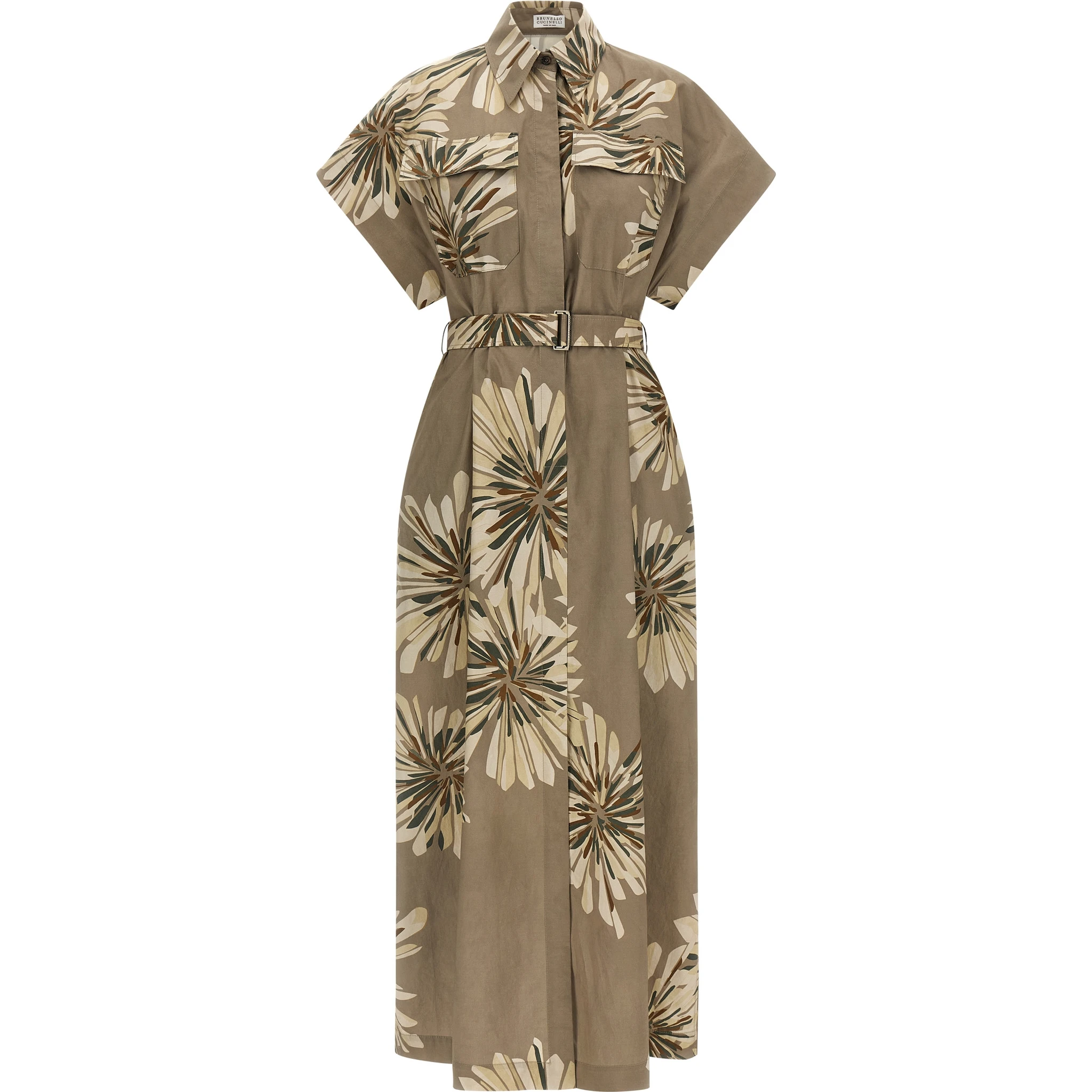 Bicolor Cotton Long Dress