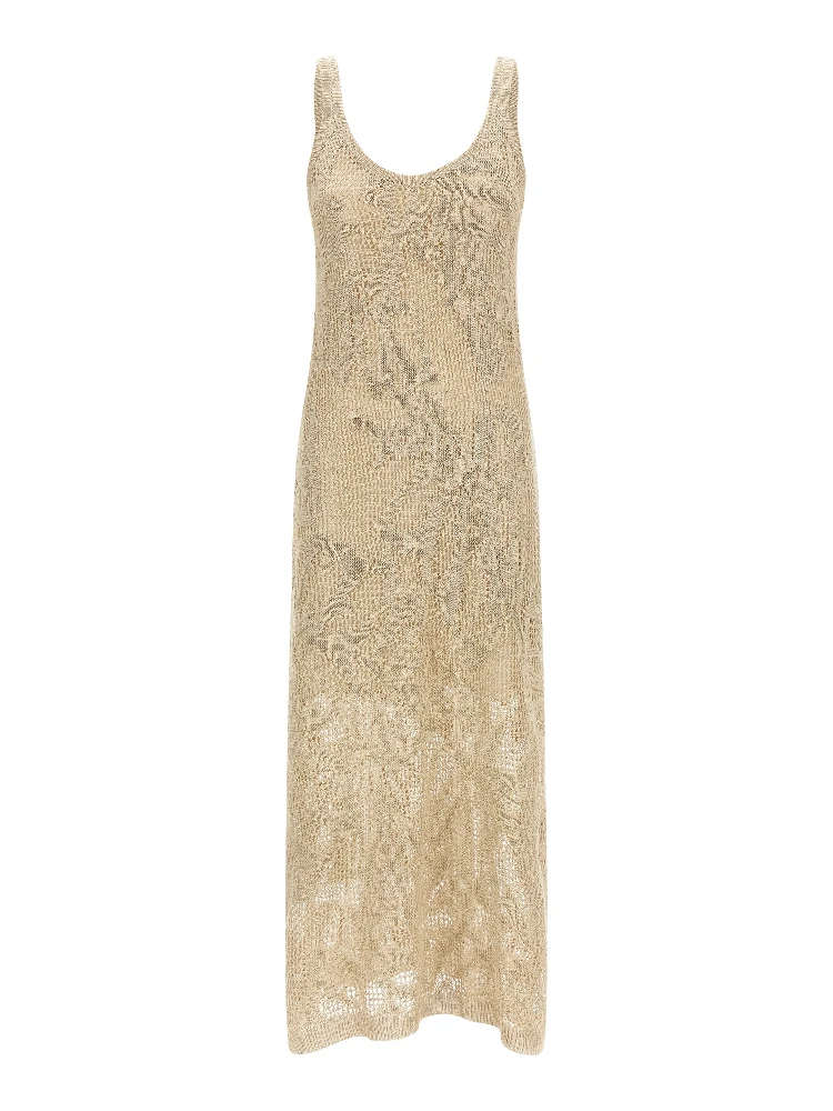 Beige Linen Long Dress
