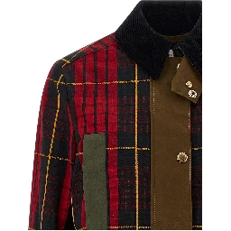 Multicolor Cotton Full-Length Jacket
