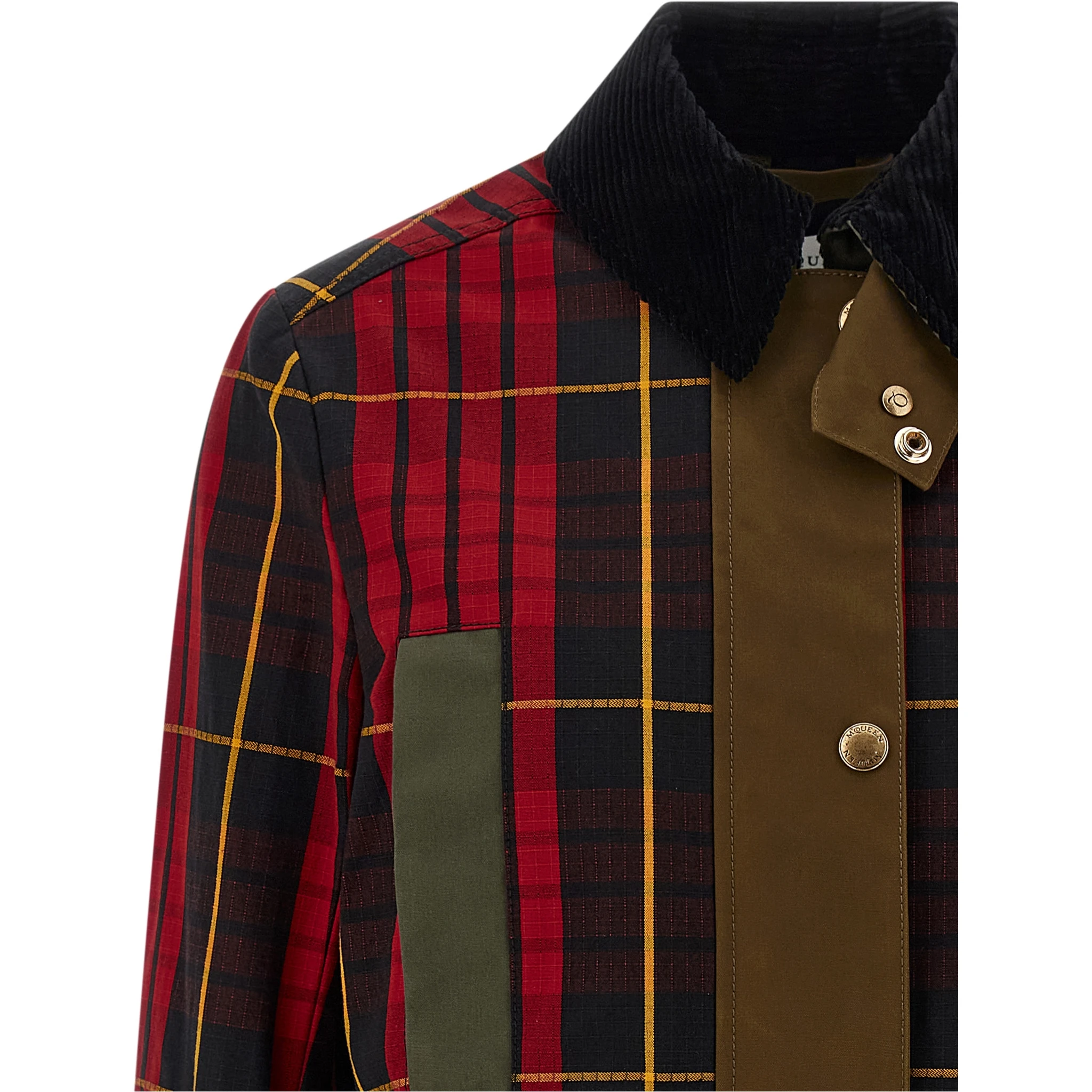 Multicolor Cotton Full-Length Jacket