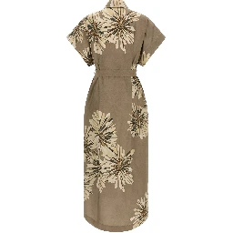 Bicolor Cotton Long Dress