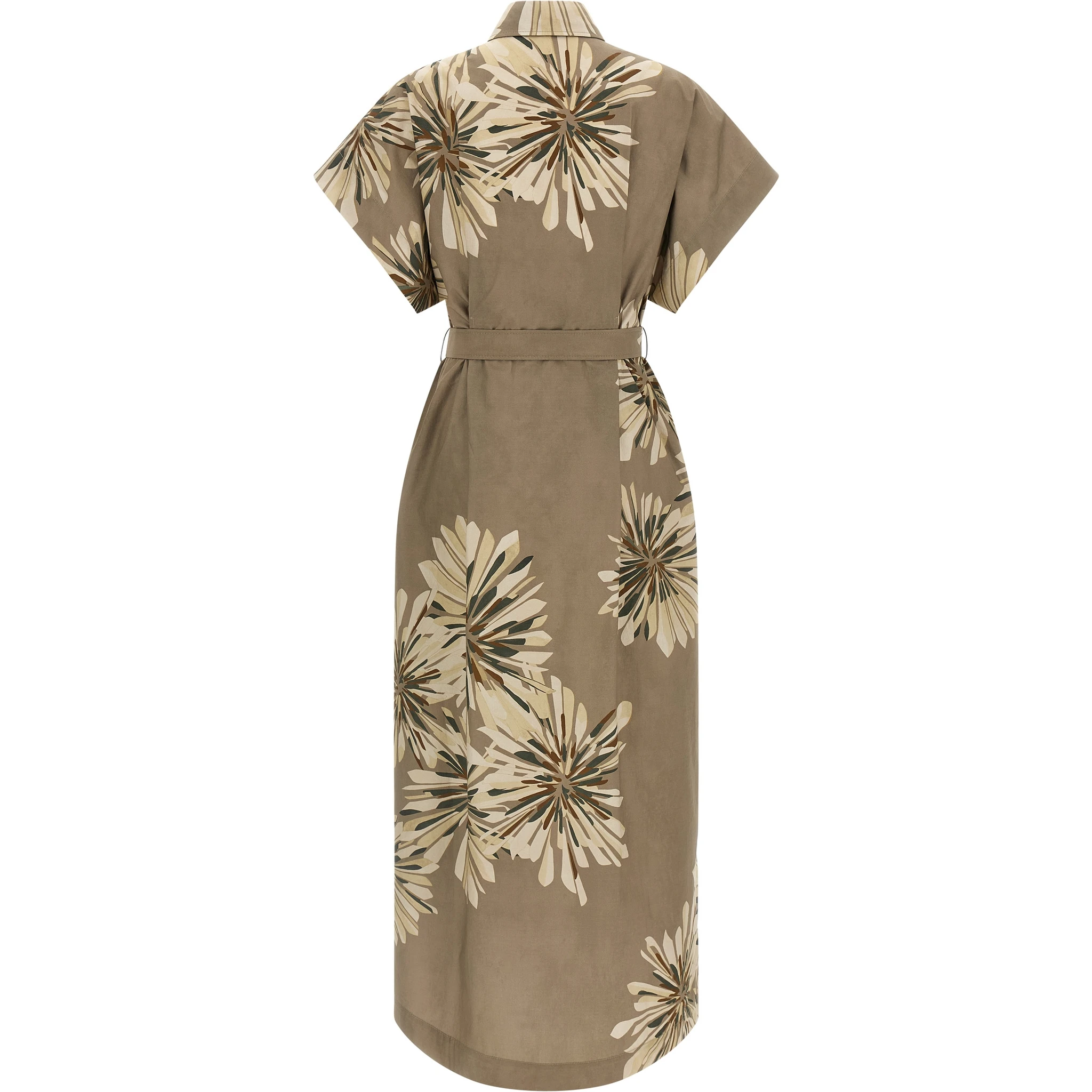 Bicolor Cotton Long Dress