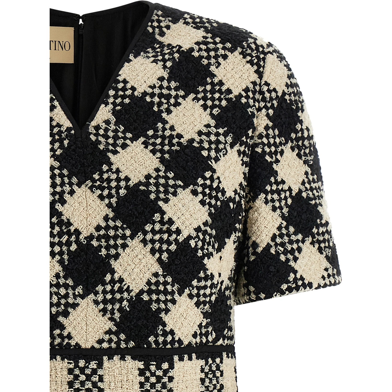 Bicolor Cotton Short Dress
