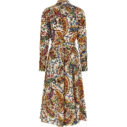 Multicolor Cotton Midi Dress
