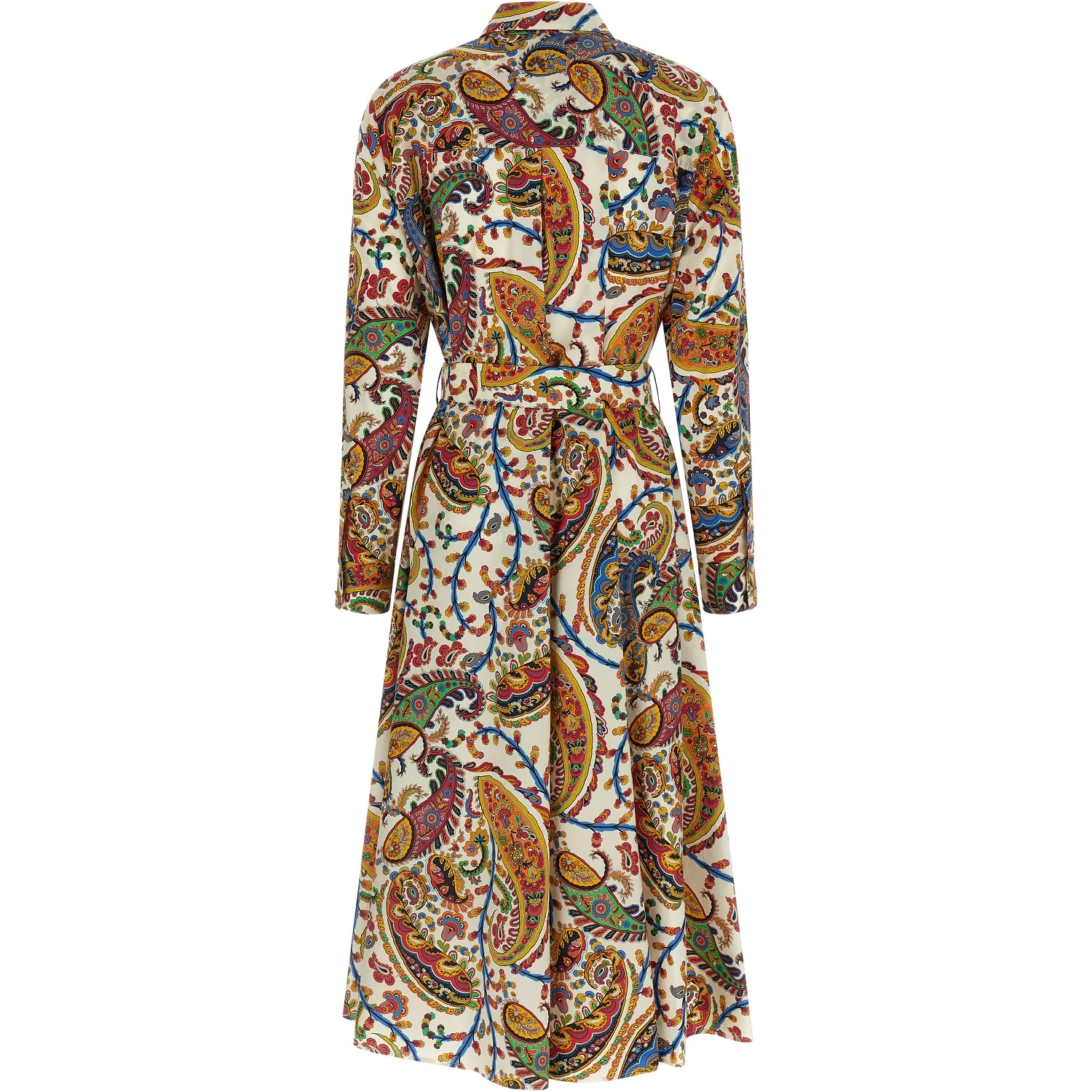 Multicolor Cotton Midi Dress