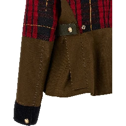 Multicolor Cotton Full-Length Jacket