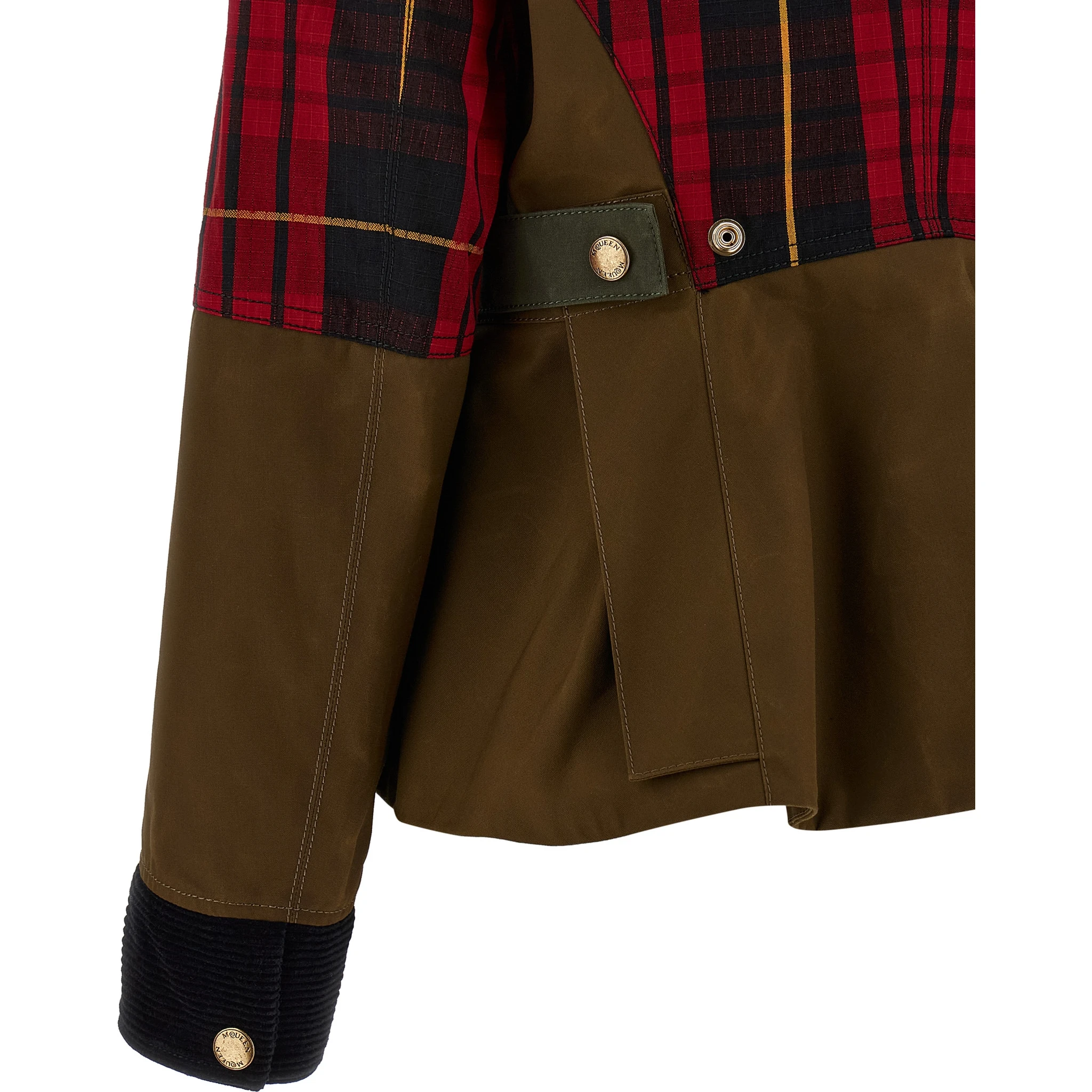 Multicolor Cotton Full-Length Jacket