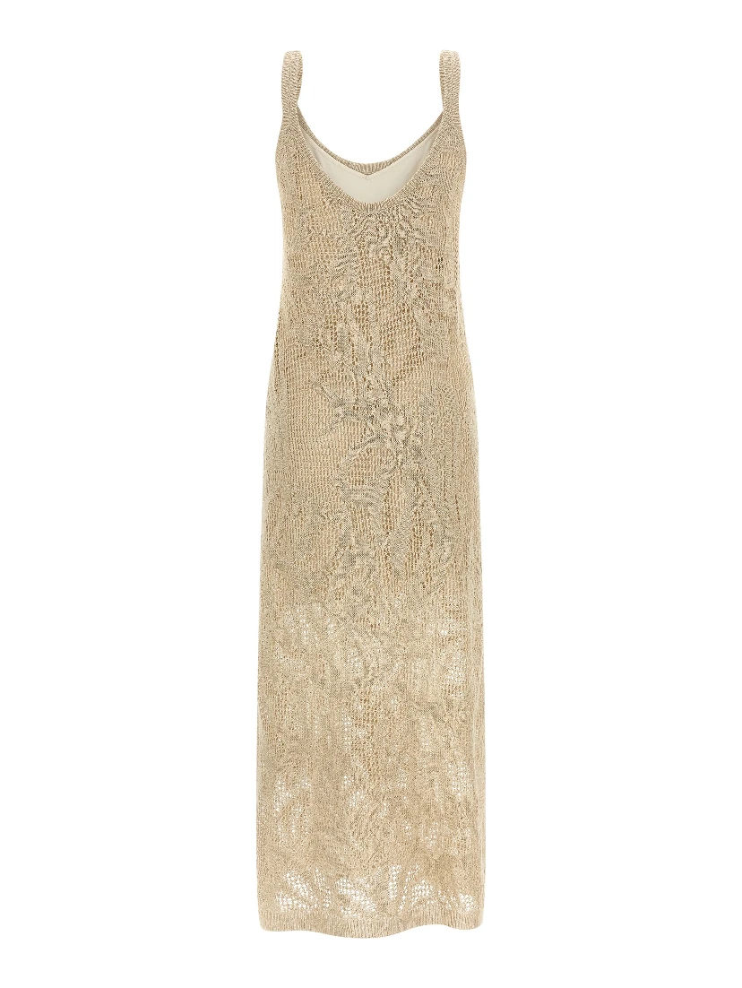 Beige Linen Long Dress