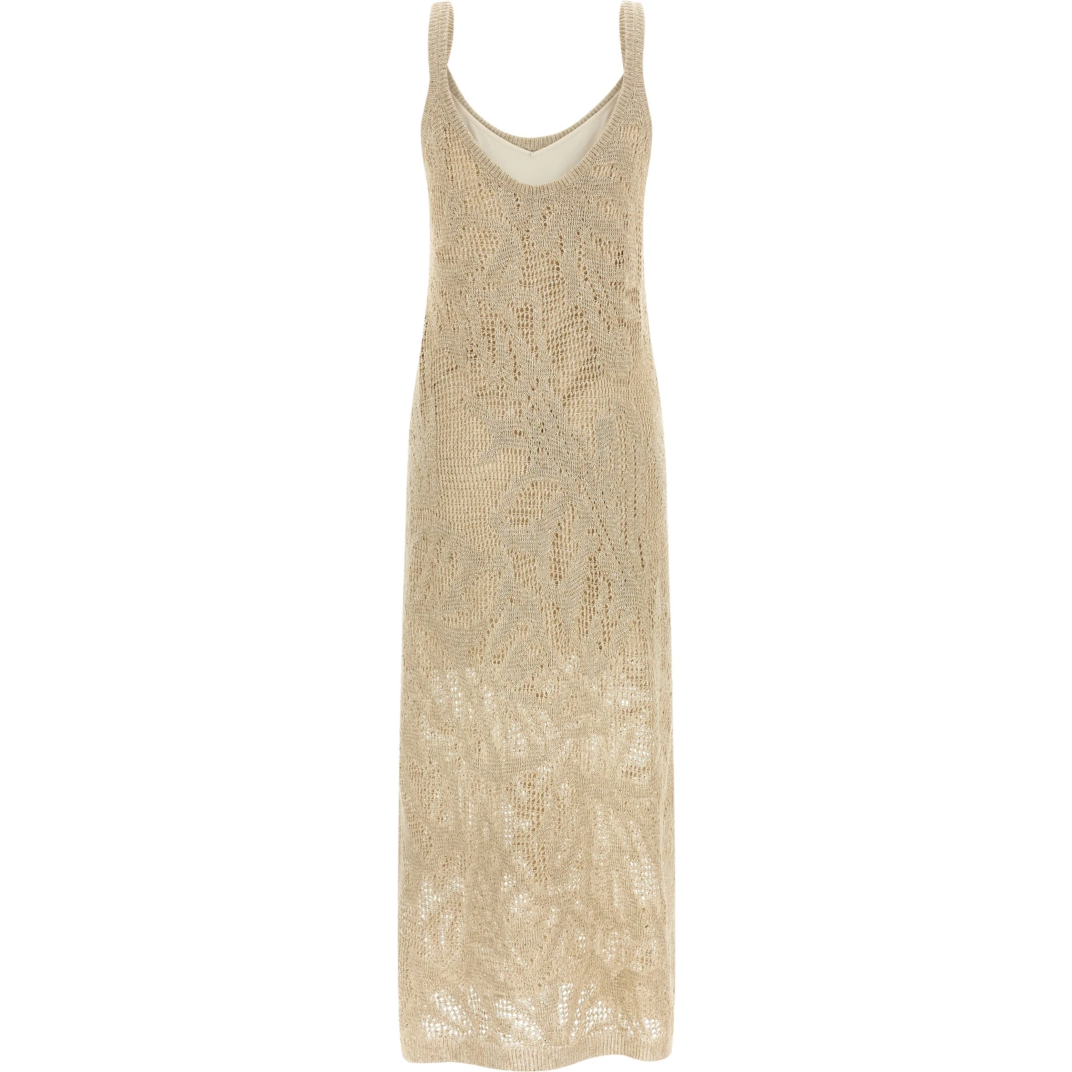 Beige Linen Long Dress