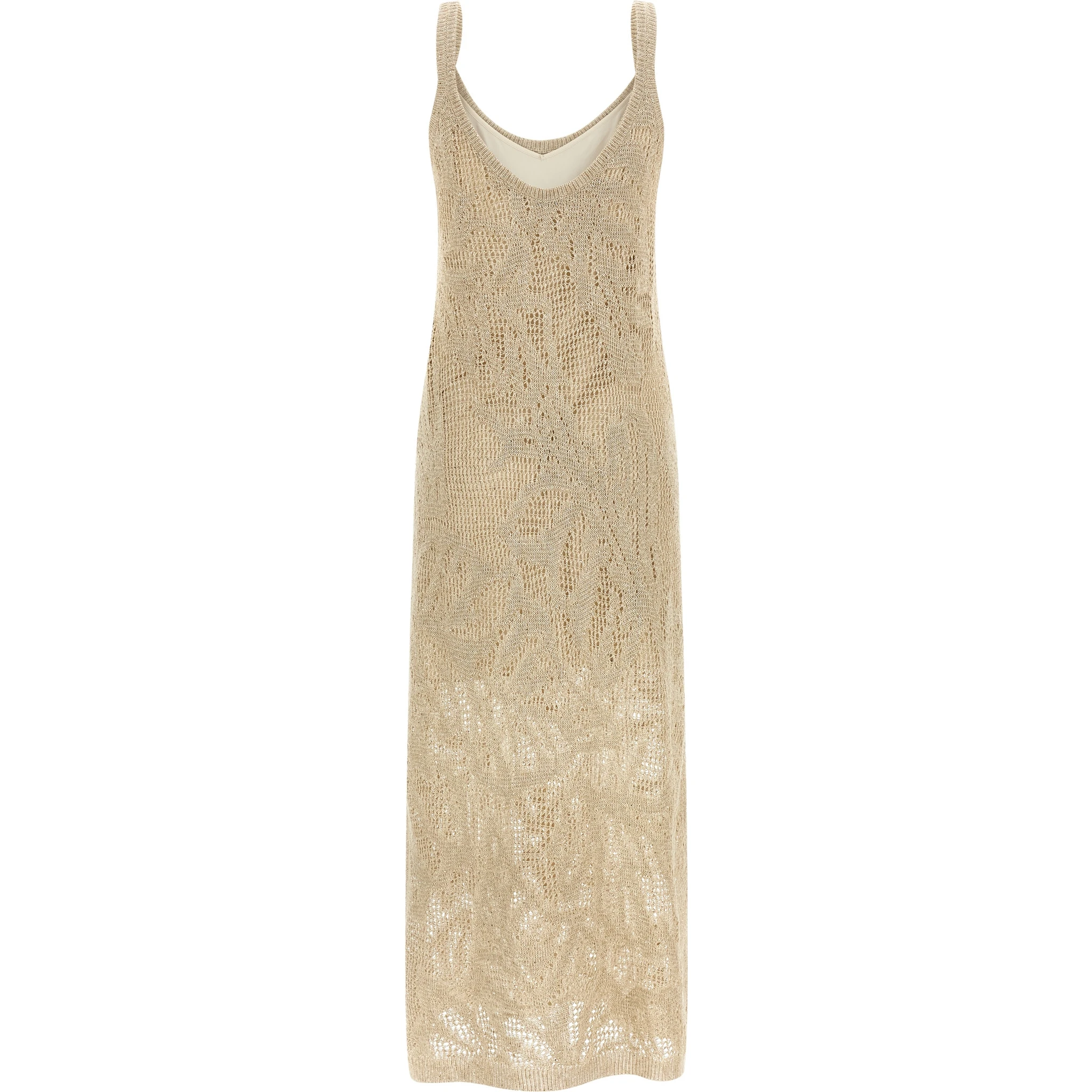Beige Linen Long Dress