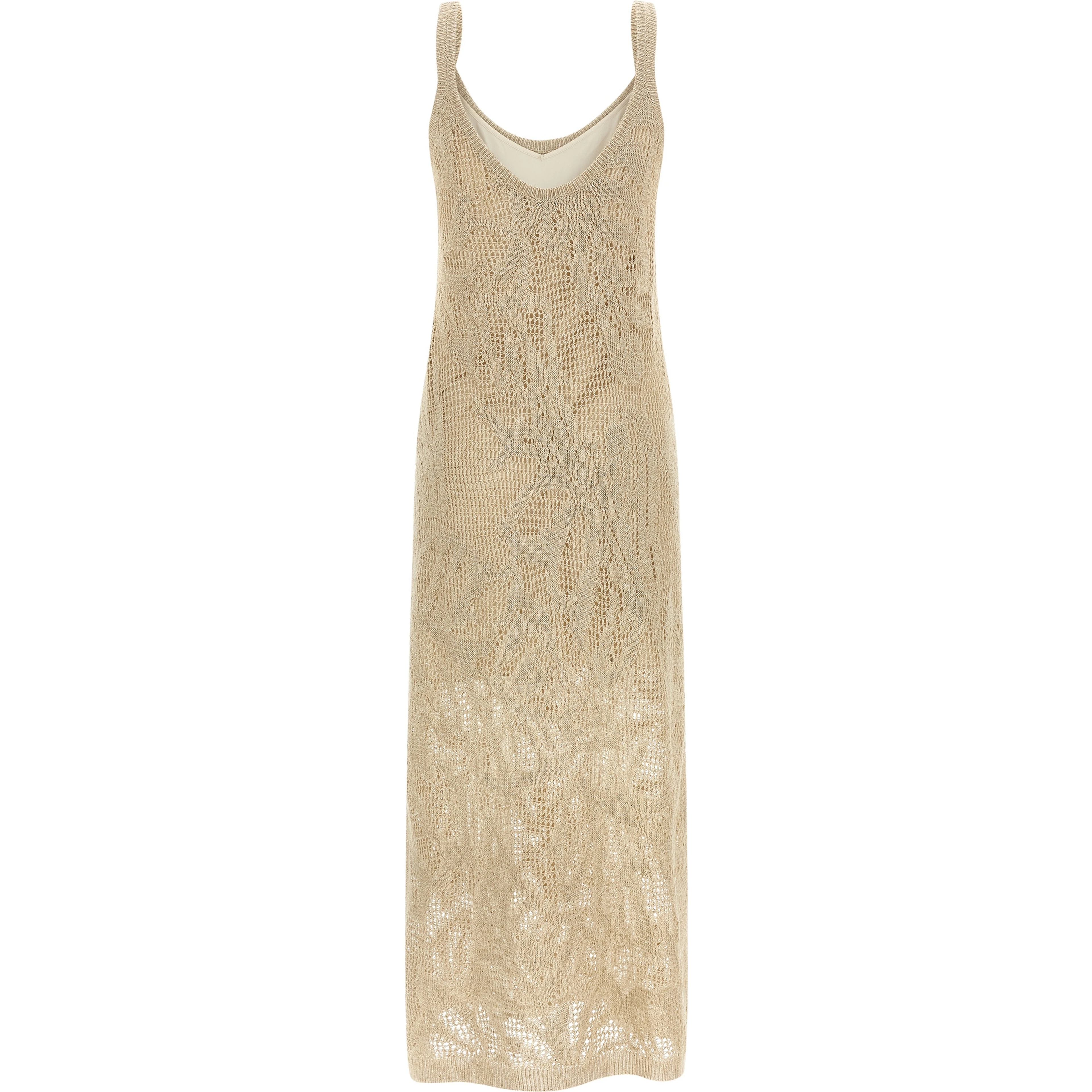 Beige Linen Long Dress