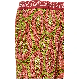 Multicolor Polyester Pants