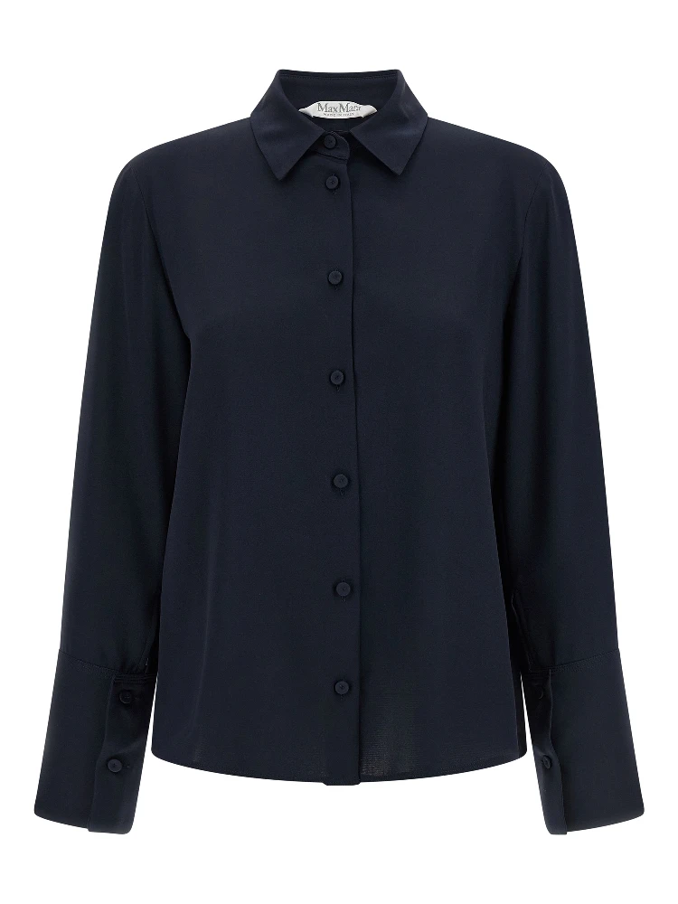 Blue Silk Blouse