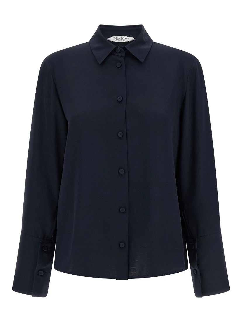 Blue Silk Blouse