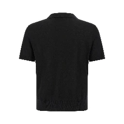 Black Wool Polo Shirt