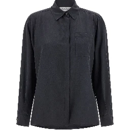 Gray Silk Blouse
