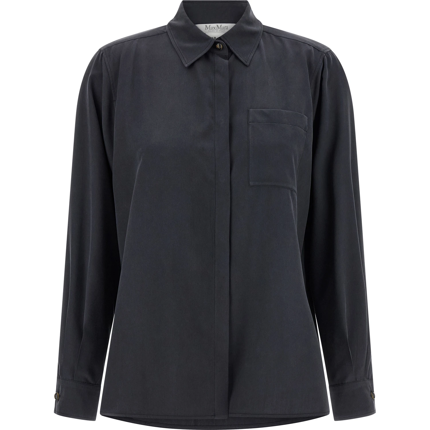Gray Silk Blouse