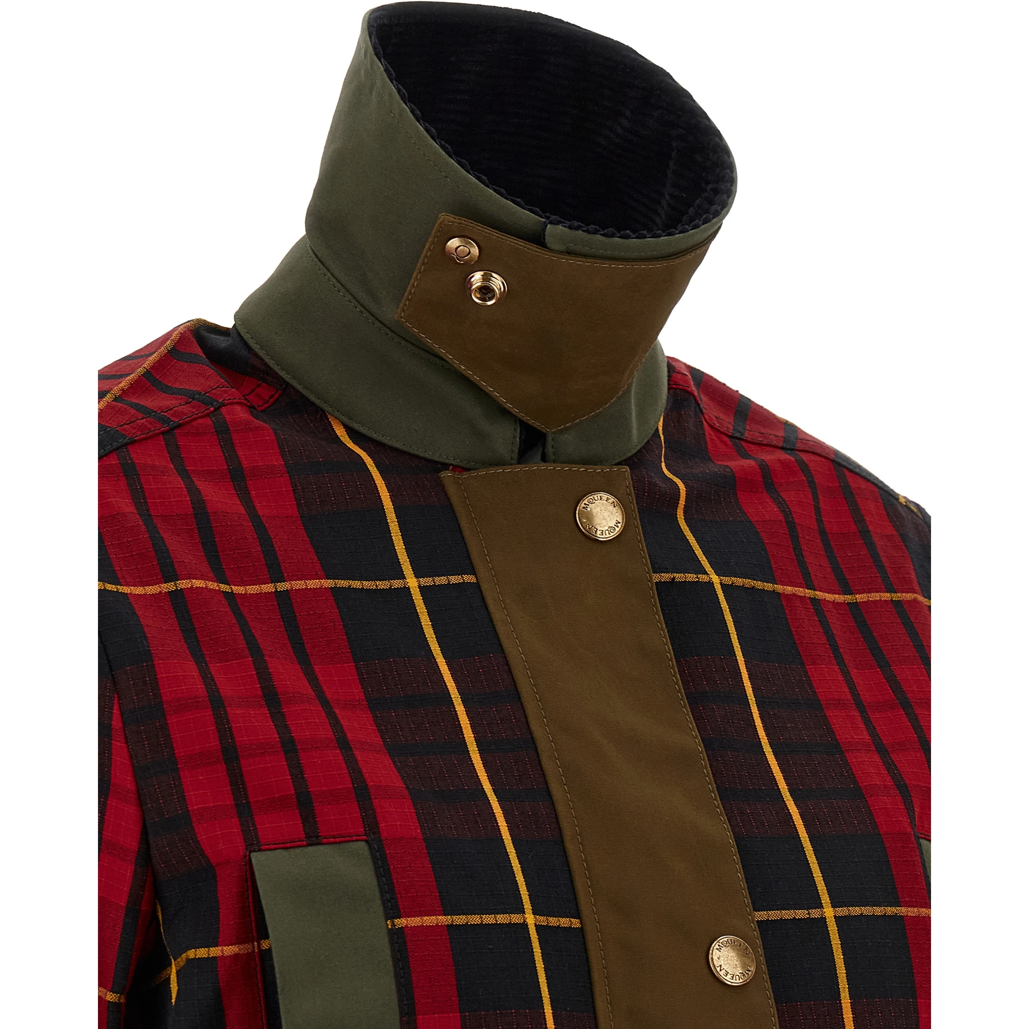 Multicolor Cotton Full-Length Jacket