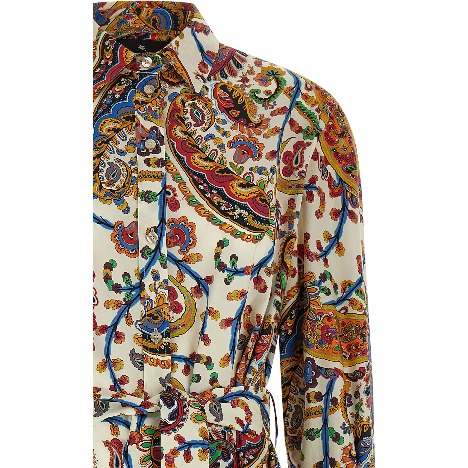 Multicolor Cotton Midi Dress