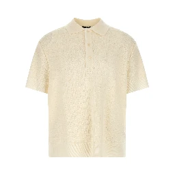 White Wool Polo Shirt