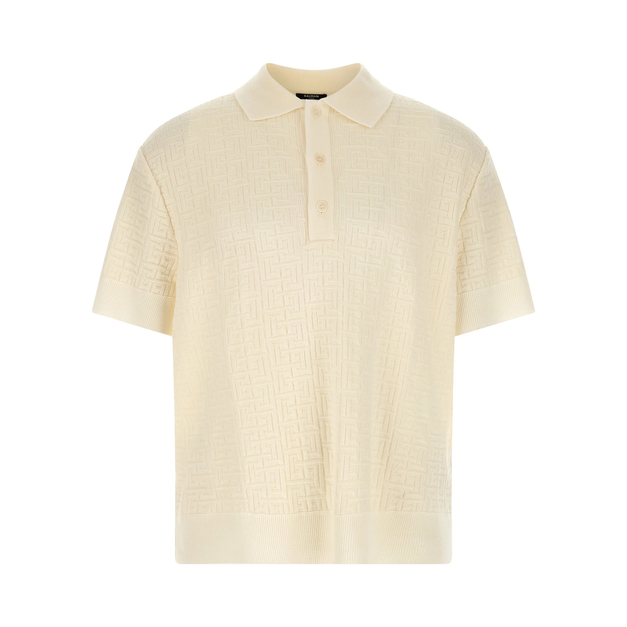 White Wool Polo Shirt
