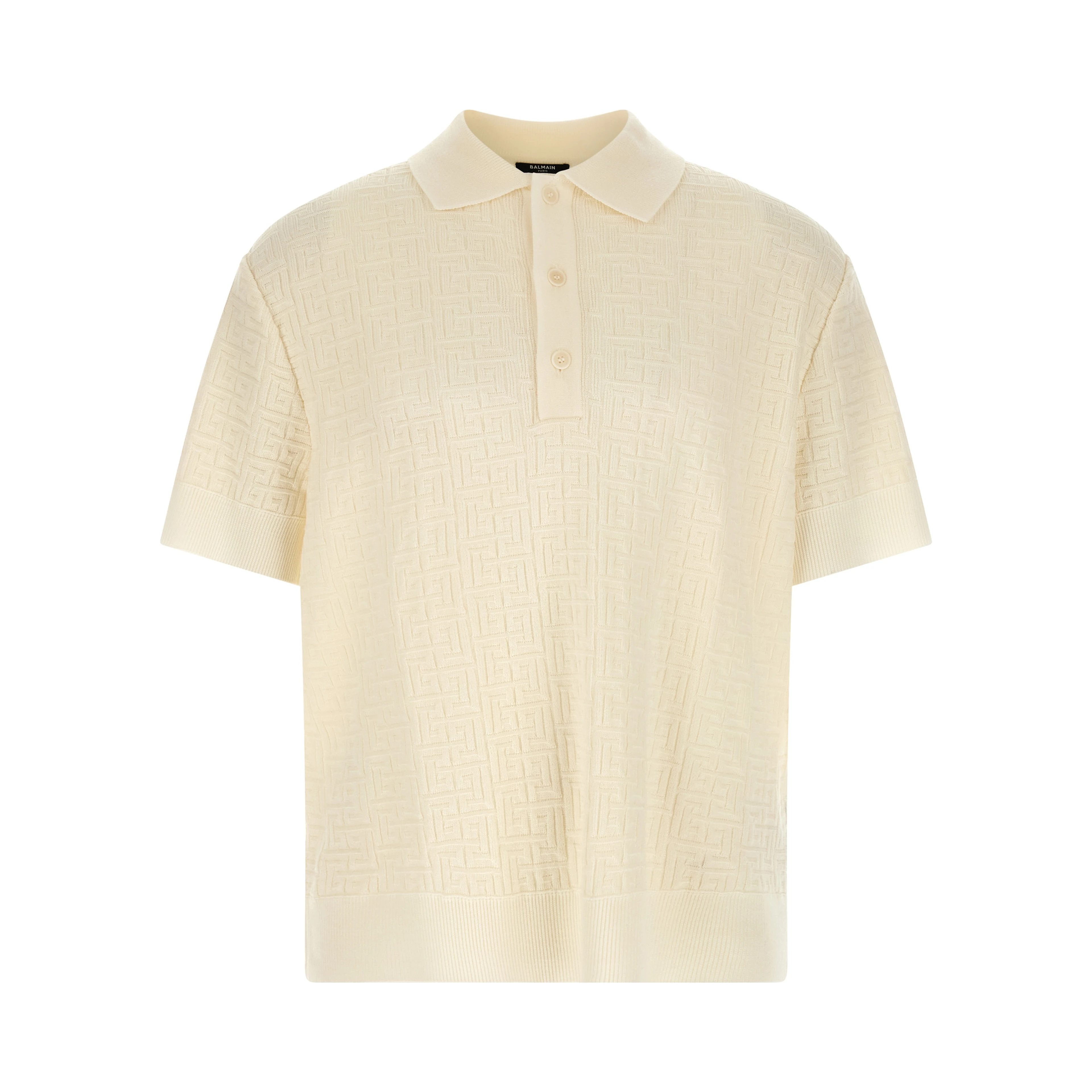 White Wool Polo Shirt