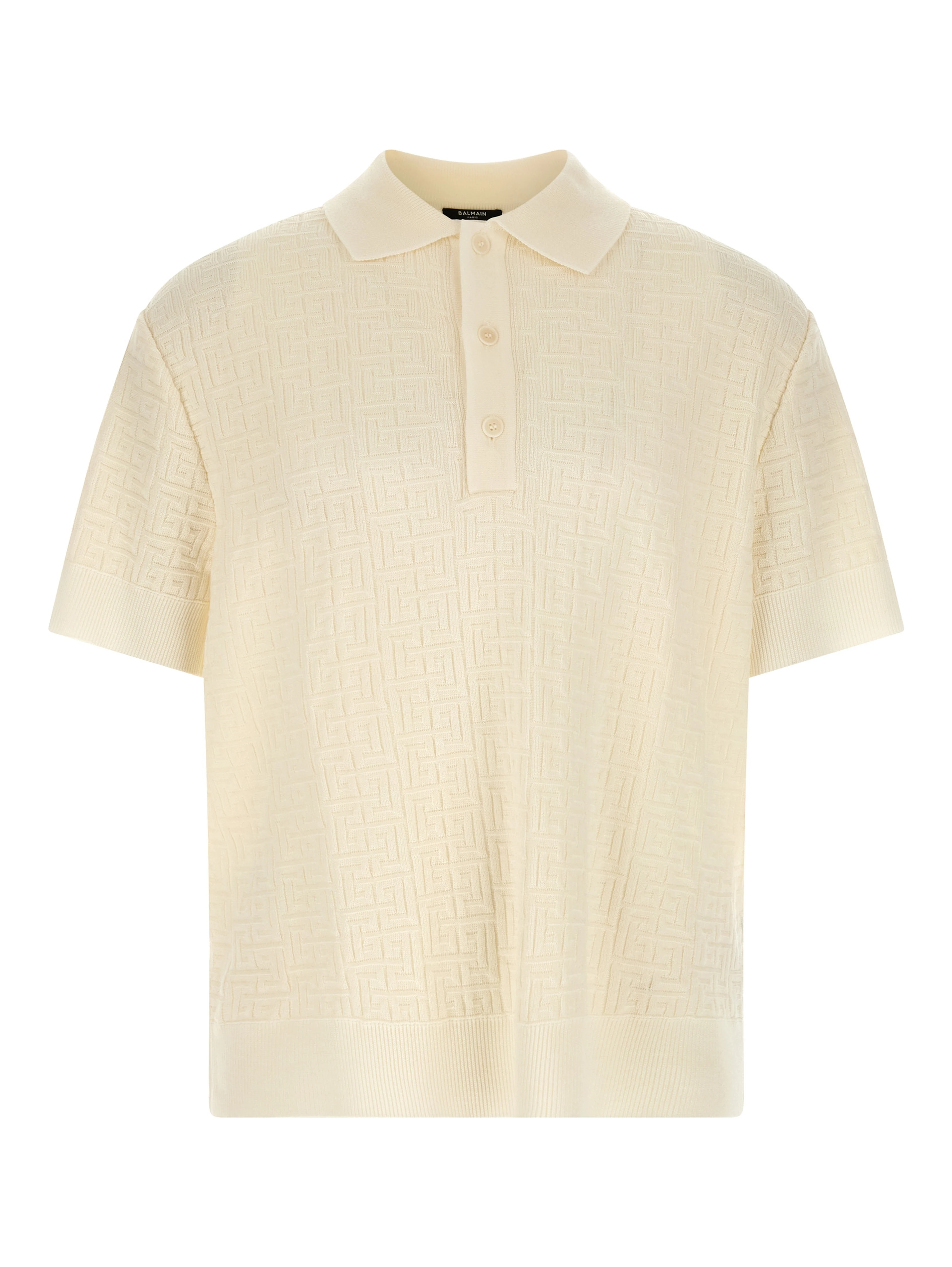 White Wool Polo Shirt