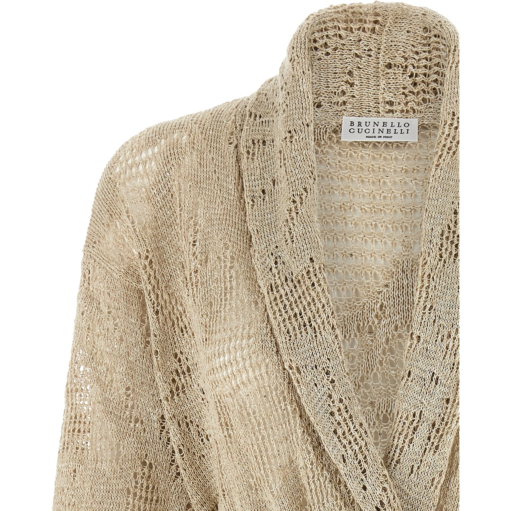 Beige Linen Cardigan