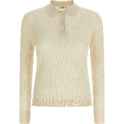 White Cashmere Polo Shirt