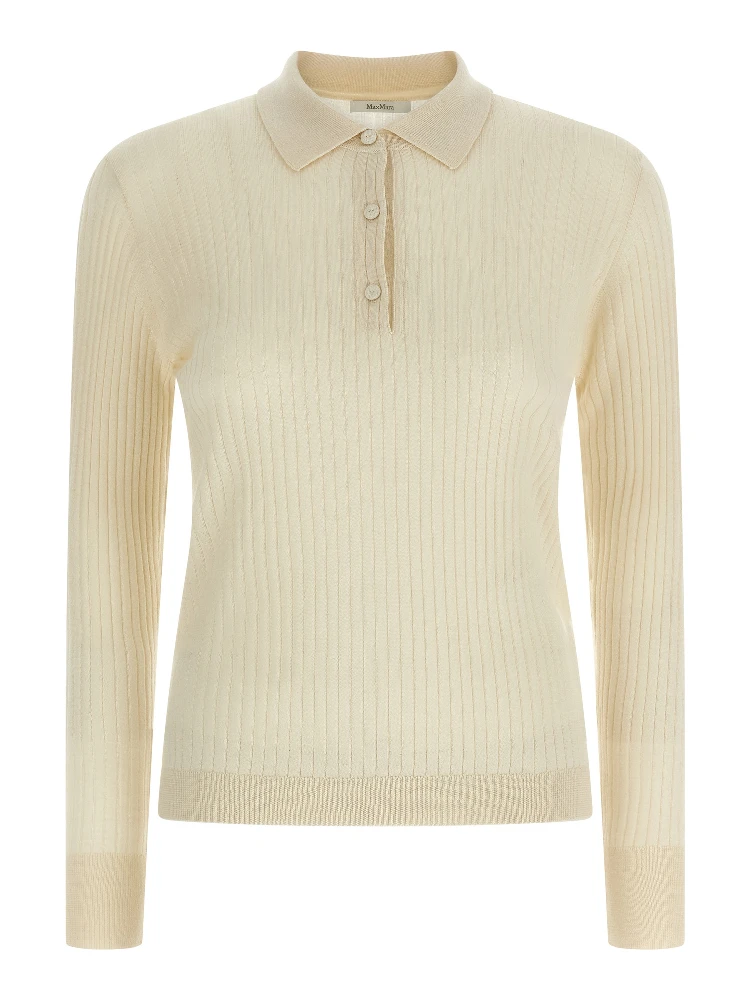 White Cashmere Polo Shirt