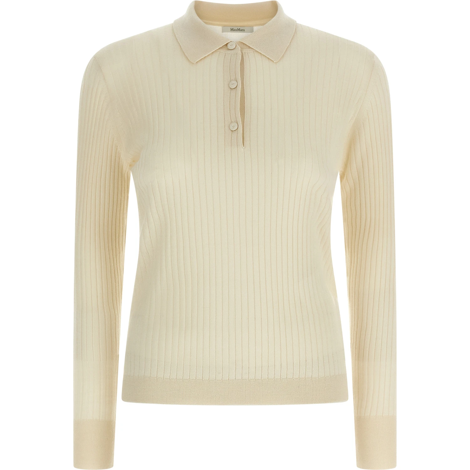 White Cashmere Polo Shirt