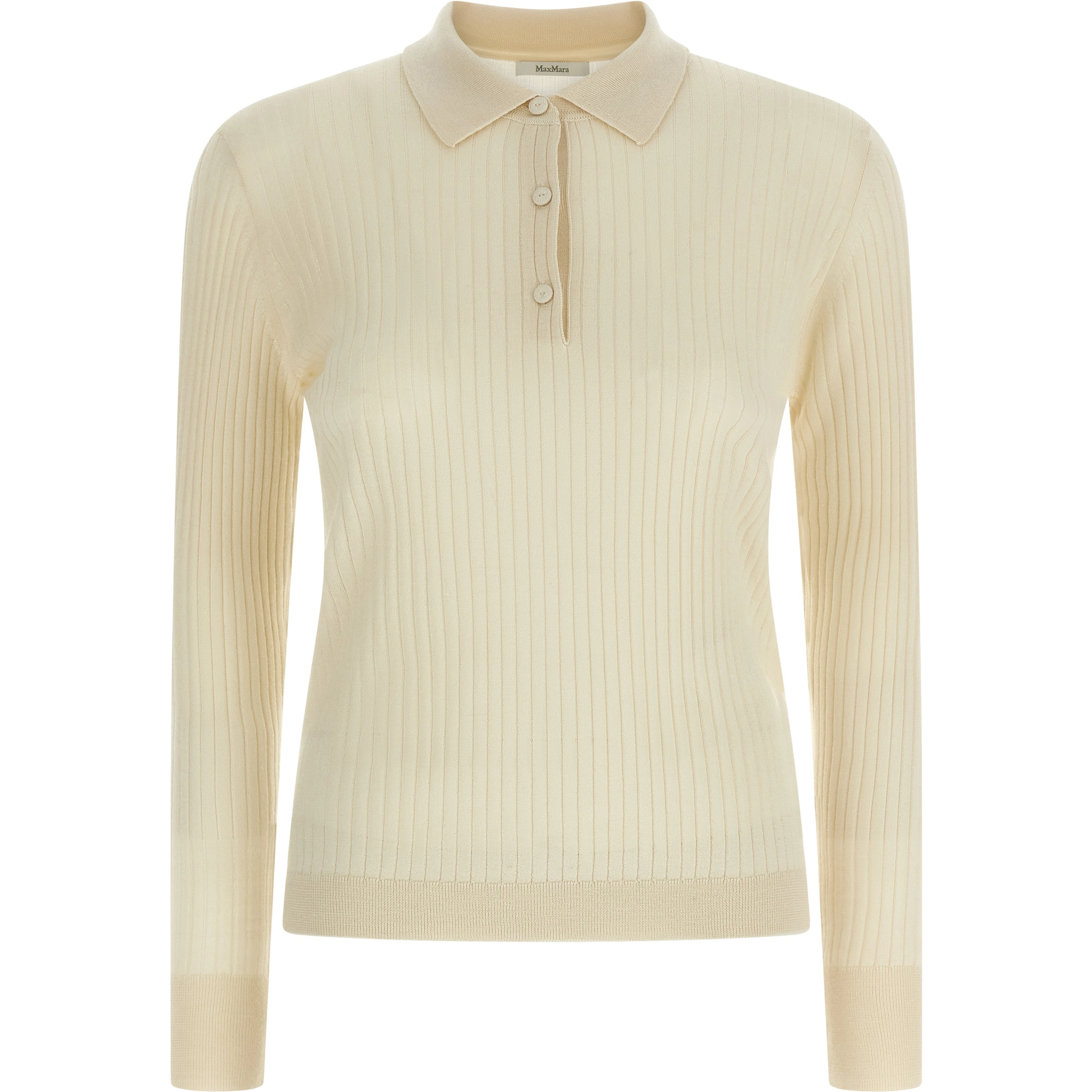 White Cashmere Polo Shirt