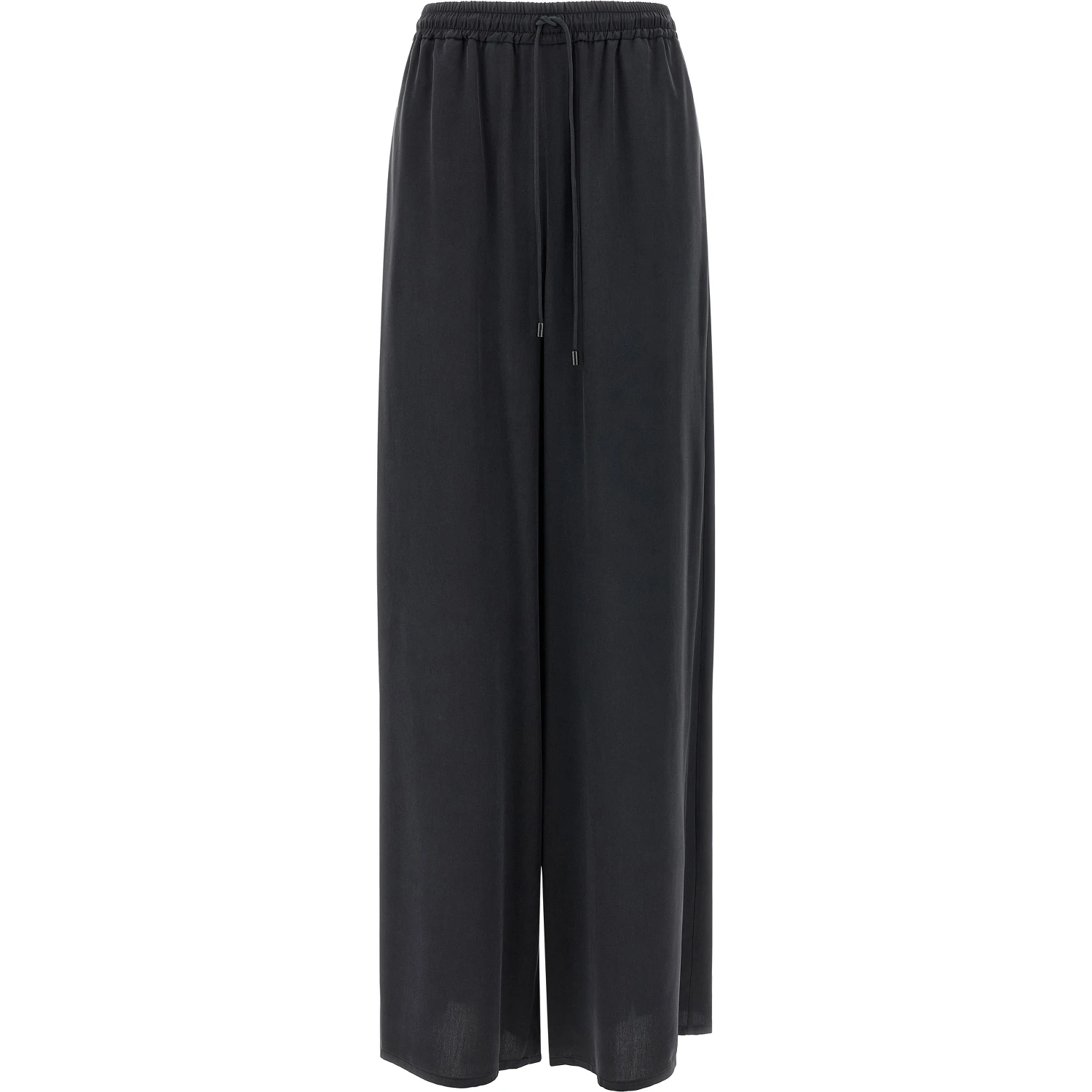 Blue Silk Casual Pants
