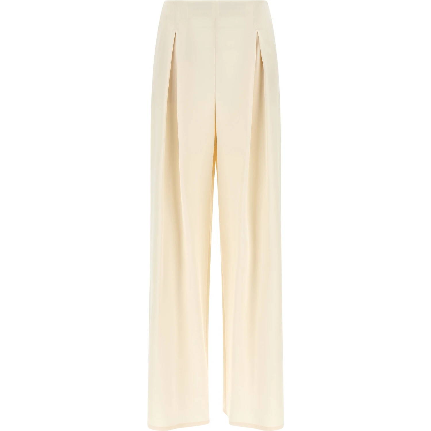 White Silk Casual Pants