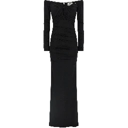 Black Viscose Long Dress