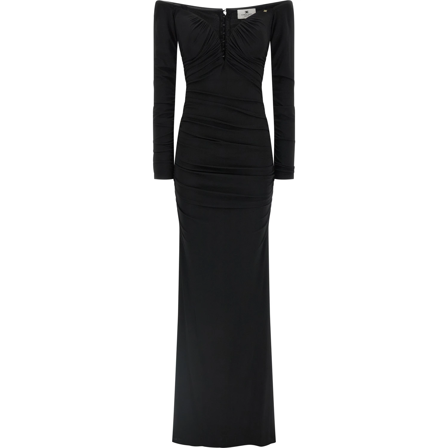 Black Viscose Long Dress