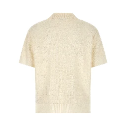 White Wool Polo Shirt