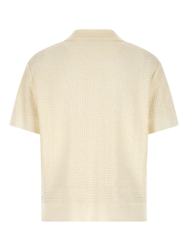 White Wool Polo Shirt alternative