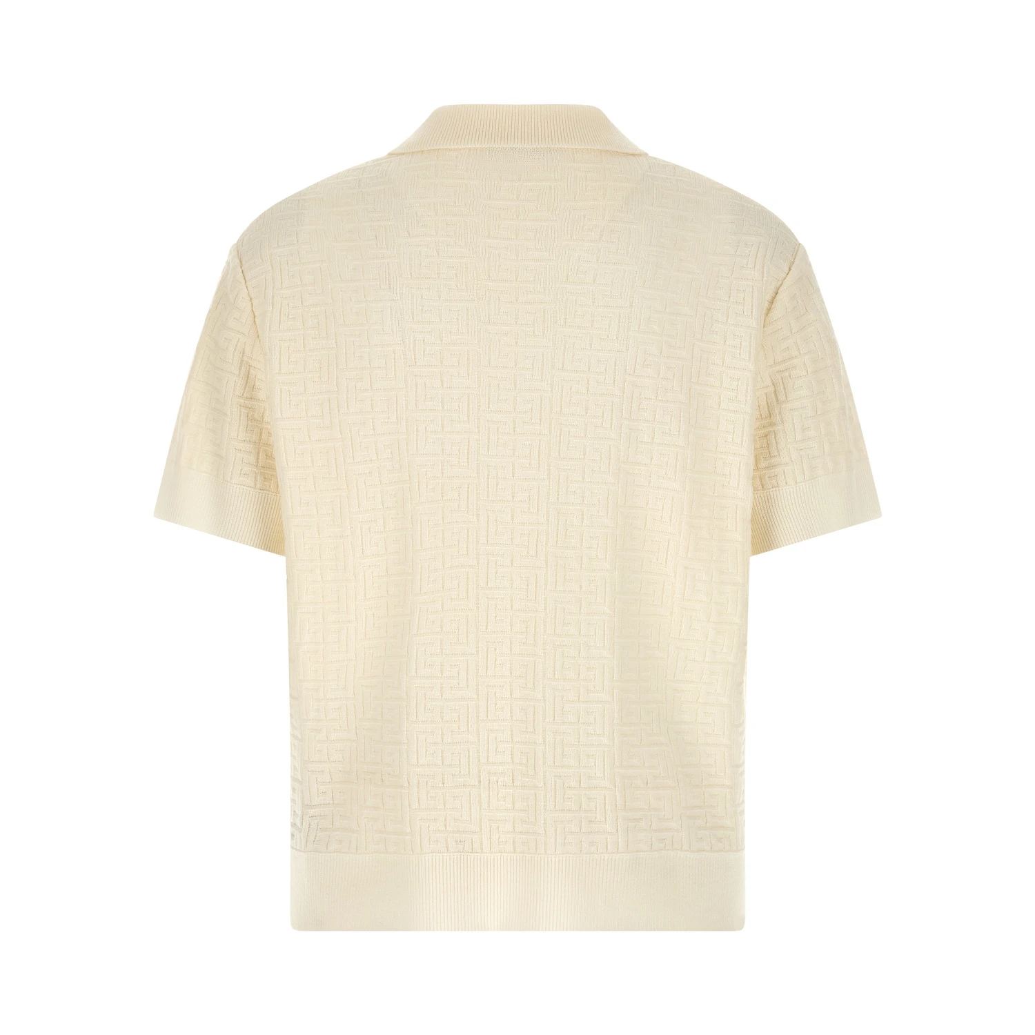 White Wool Polo Shirt