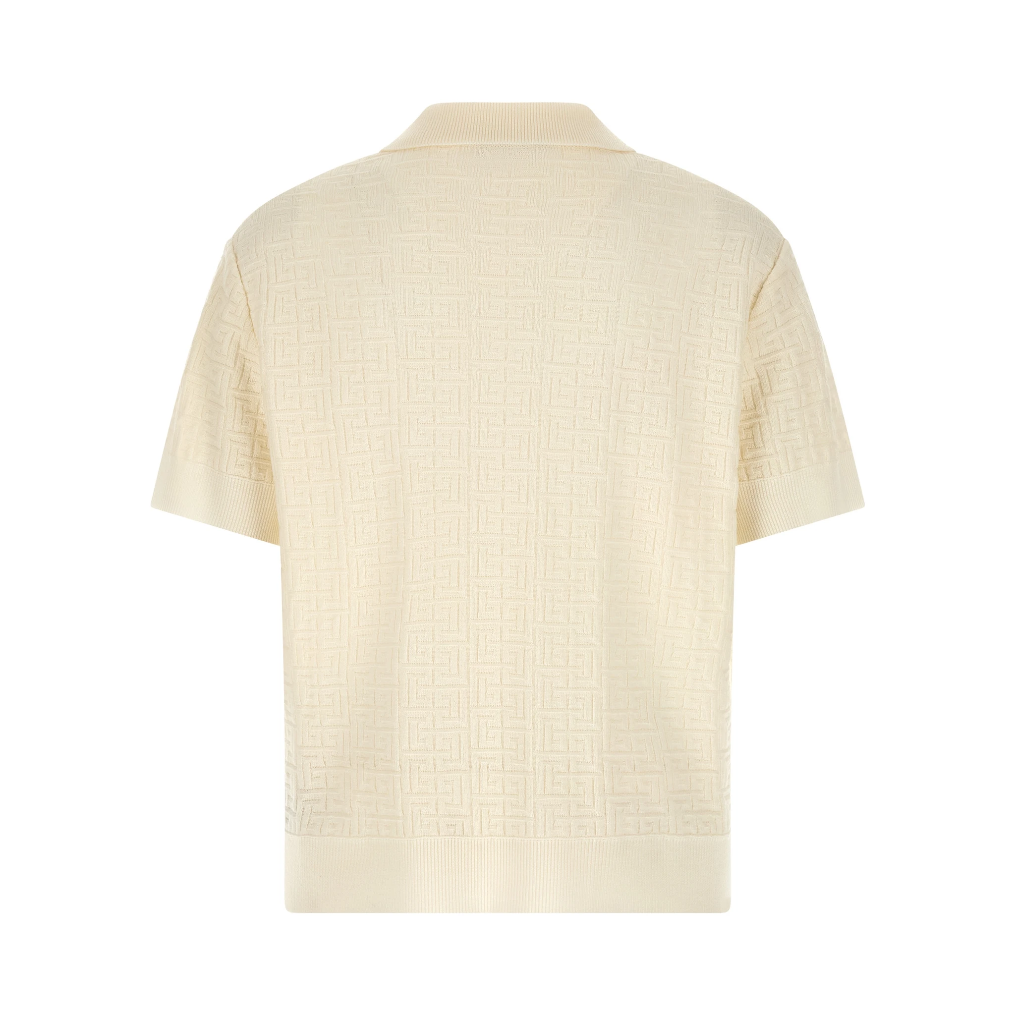 White Wool Polo Shirt